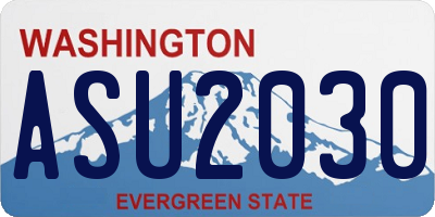 WA license plate ASU2030