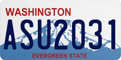 WA license plate ASU2031