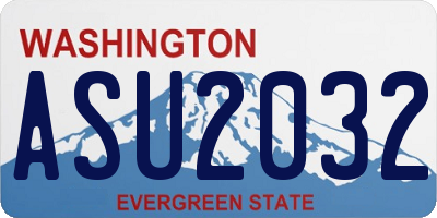 WA license plate ASU2032
