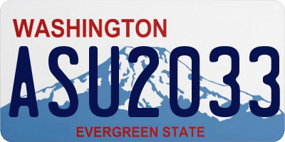WA license plate ASU2033
