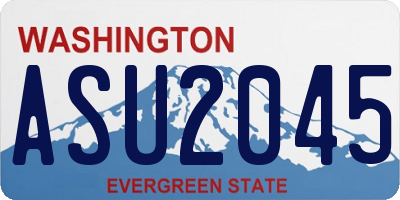 WA license plate ASU2045