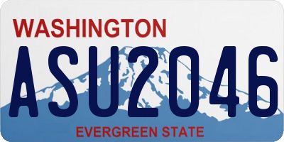WA license plate ASU2046