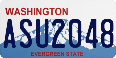 WA license plate ASU2048