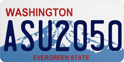 WA license plate ASU2050