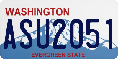 WA license plate ASU2051