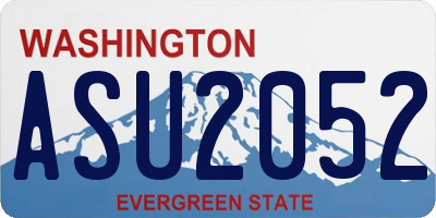 WA license plate ASU2052
