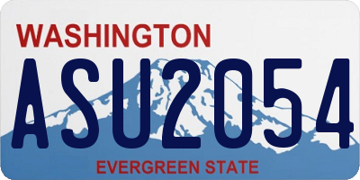 WA license plate ASU2054