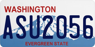 WA license plate ASU2056