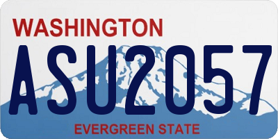 WA license plate ASU2057