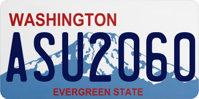 WA license plate ASU2060