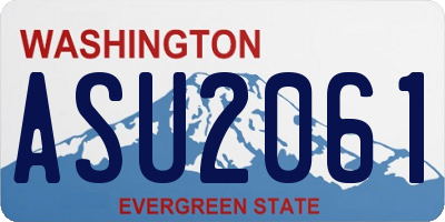 WA license plate ASU2061
