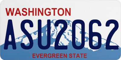 WA license plate ASU2062
