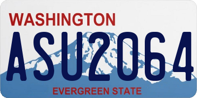 WA license plate ASU2064