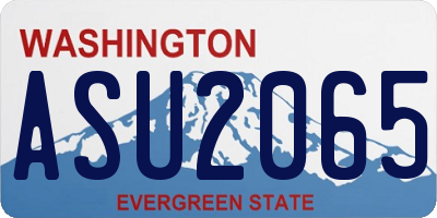 WA license plate ASU2065