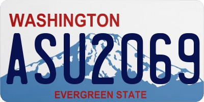 WA license plate ASU2069