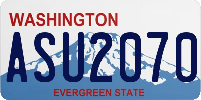 WA license plate ASU2070