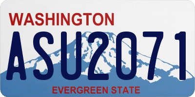 WA license plate ASU2071