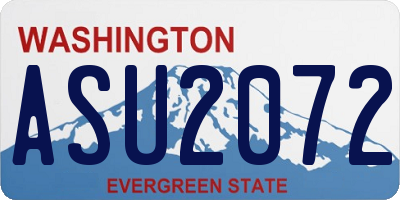 WA license plate ASU2072