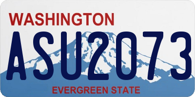 WA license plate ASU2073