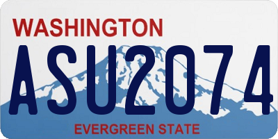 WA license plate ASU2074