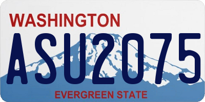 WA license plate ASU2075