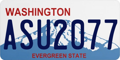 WA license plate ASU2077