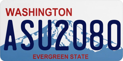WA license plate ASU2080