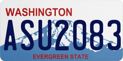 WA license plate ASU2083
