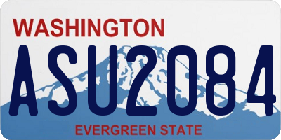 WA license plate ASU2084