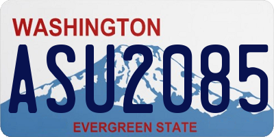 WA license plate ASU2085