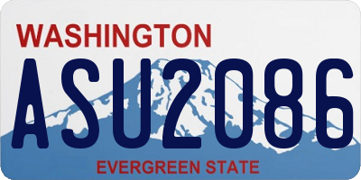 WA license plate ASU2086