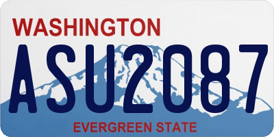 WA license plate ASU2087