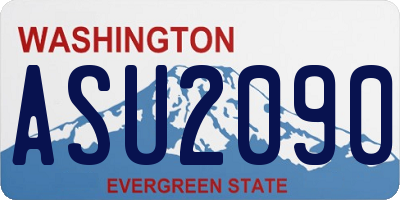 WA license plate ASU2090