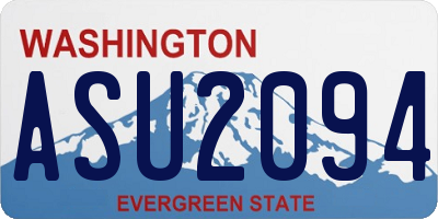 WA license plate ASU2094