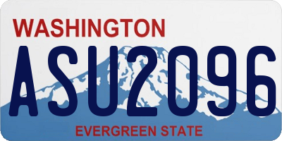 WA license plate ASU2096