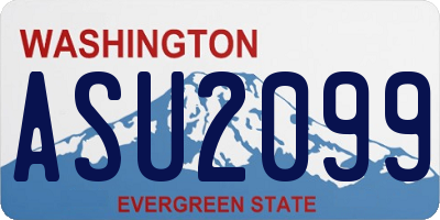 WA license plate ASU2099