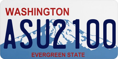 WA license plate ASU2100