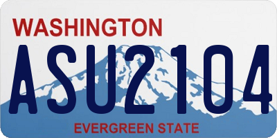 WA license plate ASU2104