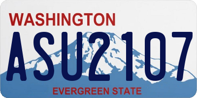 WA license plate ASU2107