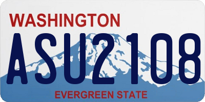 WA license plate ASU2108