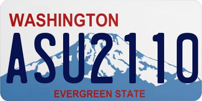 WA license plate ASU2110