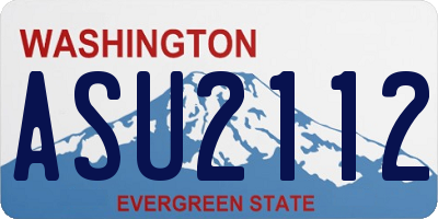 WA license plate ASU2112