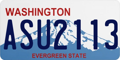 WA license plate ASU2113