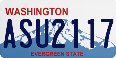 WA license plate ASU2117