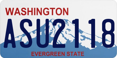 WA license plate ASU2118