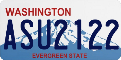 WA license plate ASU2122