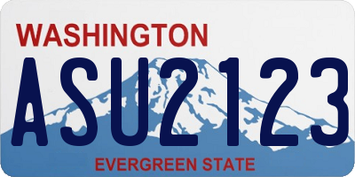 WA license plate ASU2123