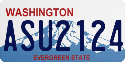 WA license plate ASU2124