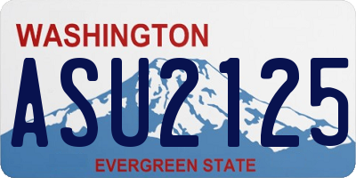 WA license plate ASU2125