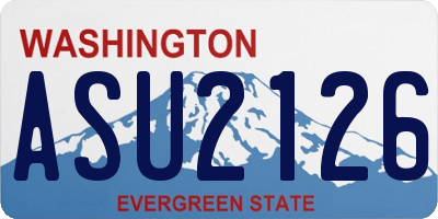 WA license plate ASU2126